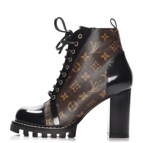 louis vuitton black heel boots|Louis Vuitton bootie boots.